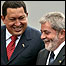 Chávez e o presidente Lula (foto de arquivo)