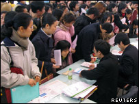 找工作的中国大学生