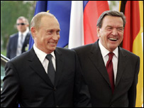 Gerhard Schroeder e Vladimir Putin