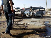 صحنه انفجار در بغداد