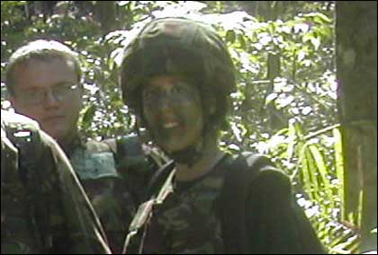 Kat Brown in camouflage