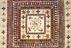 Rajah Quilt, 1841 (detail). Made by convicts on board HMS Rajah