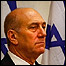 O primeiro-ministro israelense Ehud Olmert durante pronunciamento em Tel Aviv