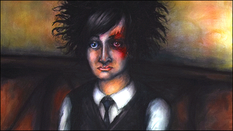 Detail of a painting by Robert Maltby