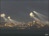 Faixa de Gaza nesta segunda-feira