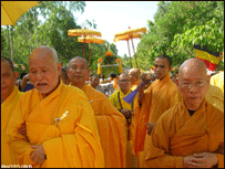 Quang cảnh lễ tang (ảnh của Phòng Thông tin Phật giáo Quốc tế)