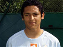 O jogador brasileiro Barreto