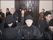 Міліція в коридорах міськради Мукачева