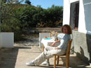 Sue on the terrace
