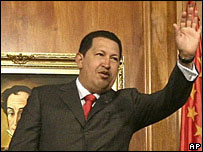 O presidente da Venezuela, Hugo Chávez