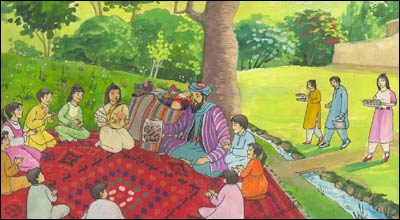 بنجاره والا در جمع کودکان از عید را تجلیل می کنند.