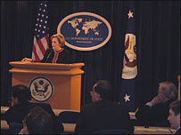 A subsecretária de Estado para a divisão internacional de narcóticos e fiscalização, Anne Patterson