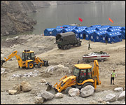 JCB's working in Sichuan Province, China