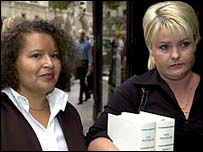 Lorraine Hadley (à esquerda) e Natallie Evans