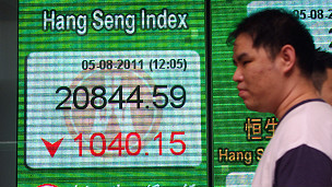 香港恆生指數中午休盤報價（5/8/2011）