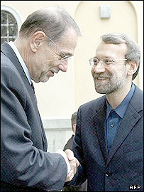 علی لاريجانی و خاوير سولانا