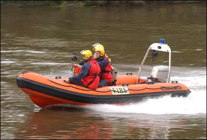 Flood rescue demo - River Severn - Worcester