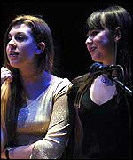 Natasha and Romana performing