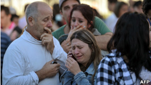 Parentes de vítimas do incêndio em Santa Maria (Foto AFP)