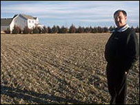 Fazendeiro de soja transgênica nos Estados Unidos