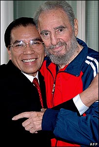 فیدل کاسترو در دیدار رهبر حزب کمونیست ویتنام