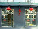 The traditional red lanterns