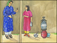 مادرعاطفه دخترش را متوجه نگذاشتن فشار های دیگ بخار می سازد.