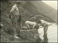 People bathing