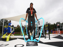 Beijing 400 metre Gold Medallist, Christine Ohuruogu at the opening of the first adiZone