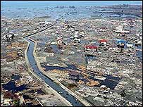 Aceh bölgesinin havadan görünüşü