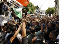 Torcedores da Juventus nas ruas de Turin