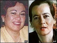 Consuelo Gonzalez (esq.) Clara Rojas, reféns em poder das Farc