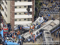 Vista geral do local do acidente