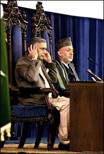 جرگہ شوکت عزیز، حامد کرزئی 