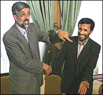 غلامعلی حداد عادل و محمود احمدی نژاد