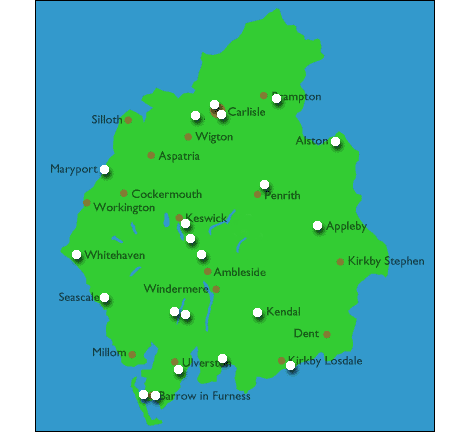 Map of Cumbria