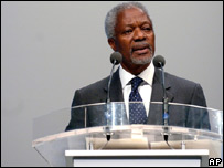 O secretário-geral da ONU, Kofi Annan