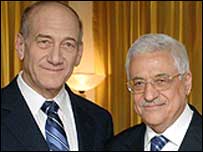 एहुद ओल्मर्ट और अब्बास