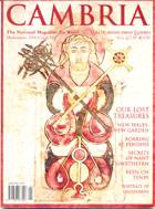 Clawr Cambria gyda llun o Lyfr Teilo