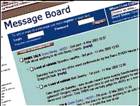 Message Board Screen.