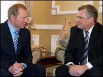 Leonid Kuçma ve Alexander Kwasniewski