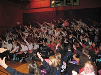 Newham Young People's choir in rehearsals