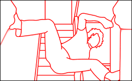 House gymnastics : one handed starfish