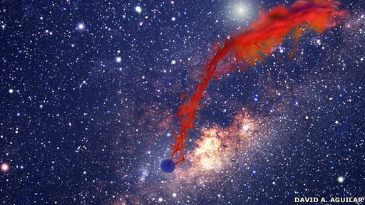 تصور فني لثقب اسود في درب التبانة 