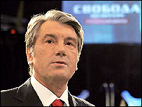 В.Ющенко під час програми Свобода на Інтері (фото УНІАН)