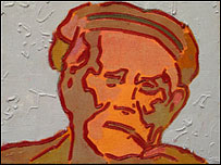 'Taid on Grey' (detail) by Emrys Parry, a Welsh artist from Great Yarmouth