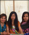 Nail technicians Nazma, Naseem, Asma