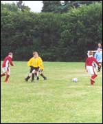 Warwickshire Warriors Disability Football Club players in action 