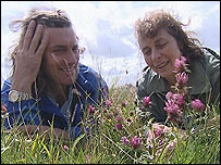 Martin Hughes-Games and medical herbalist Christina Stapeley