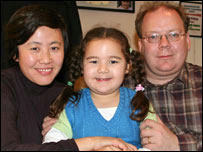 迟娟，女儿和丈夫彼得